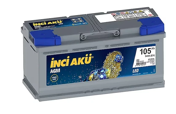 İnci Akü 105Ah AGM Start-Stop Ağır Vasıta