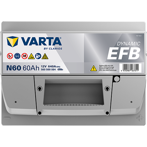 60 Amper EFB Varta Akü (N60) - Görsel 3