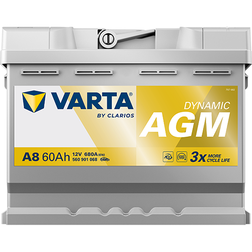 60 Amper AGM Varta Akü (A8) - Görsel 3