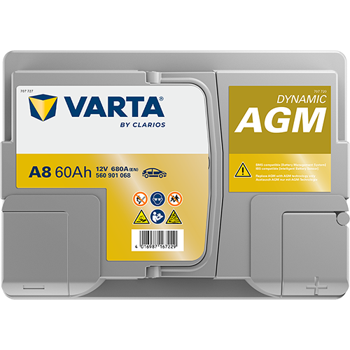 60 Amper AGM Varta Akü (A8) - Görsel 4